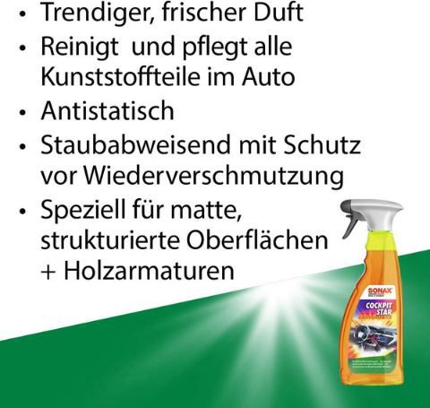 Sonax CockpitStar Kunststoffreiniger, 750ml für 7,95€ (statt 10€)