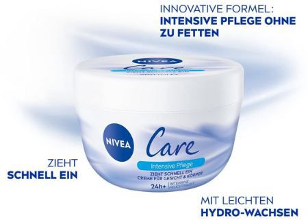 3x 400ml NIVEA Care Creme für Gesicht und Körper für 13,50€ (statt 17€)