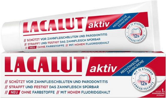 Lacalut Aktiv Zahncreme mit hohem Fluoridgehalt, 100ml ab 2,24€ (statt 3€)