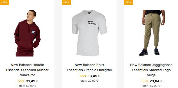 🔥 Geomix: New Balance Sale mit 80% Rabatt   z.B. Shorts für 8€ (statt 23€)