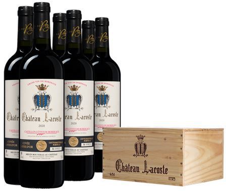 6 Flaschen Chateau Lacoste Côtes de Castillon in Holzkiste für 39,90€ (statt 73€)