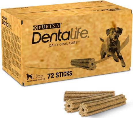 72er Pack Purina Dentalife Maxi Hunde Zahnpflege Snacks ab 14,72€ (statt 21€)