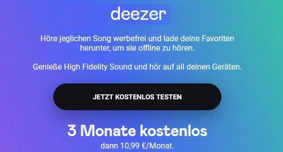 3 Monate DEEZER kostenlos für freenet Kunden