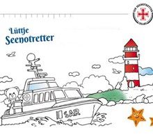 Mit Lüttje-Seenotretter gratis malen und spielen