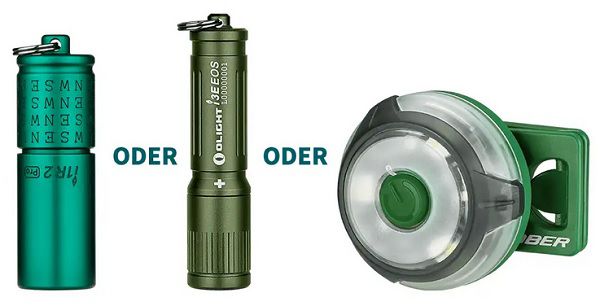 Gratis: Olight i1R2 Pro o. i3E EOS Taschenlampe o. Gober OD Green + 5,95€ VSK