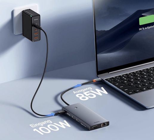 Baseus 13in1 USB C Docking Station mit 2 HDMI 4K@60Hz für 46,80€ (statt 60€)