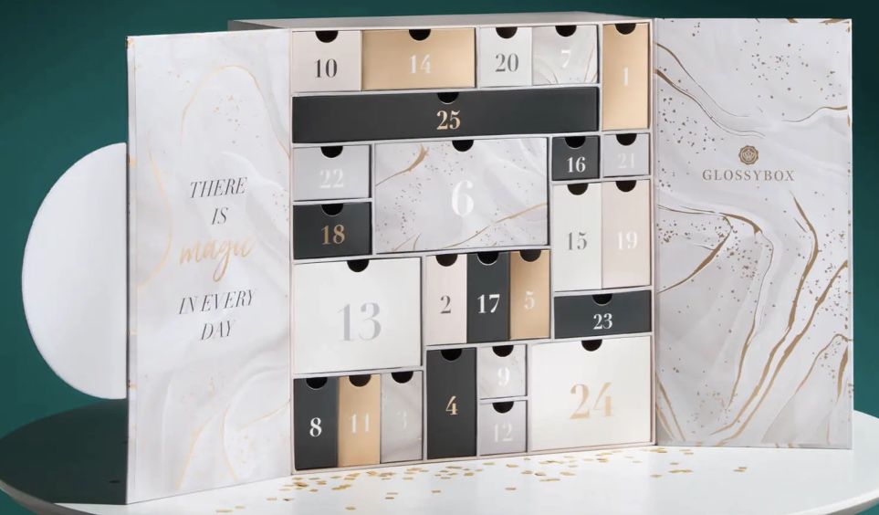 Glossybox Beauty Adventskalender 2023 für 66€ (Wert ca. 655€)