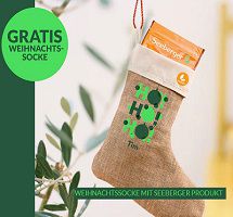 Drei Seeberger-Produkte kaufen &#8211; Weihnachtssocke gratis