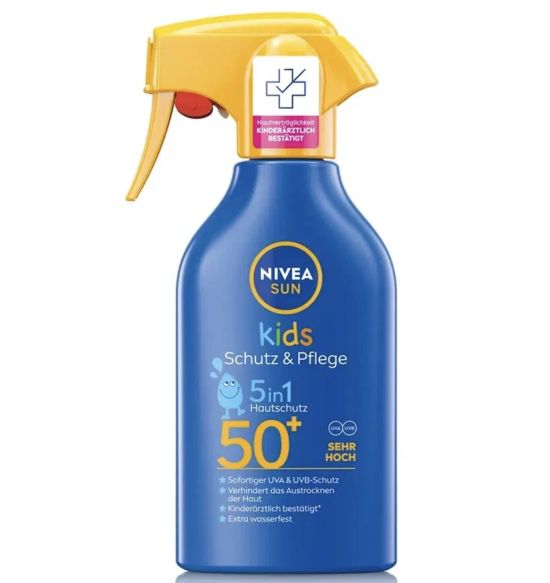 Nivea Sun Kids Schutz & Pflege LSF 50+ Sonnenspray für 7,88€ (statt 11€)