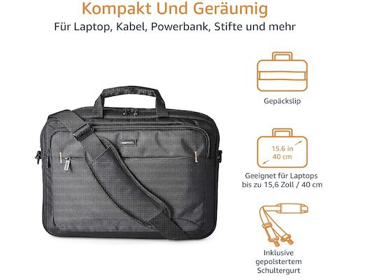 Amazon Basics   kompakte Laptoptasche für 14,92€ (statt 20€)