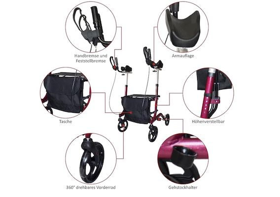 Arthritisrollator mit Tasche für 168,29€ (statt 235€)