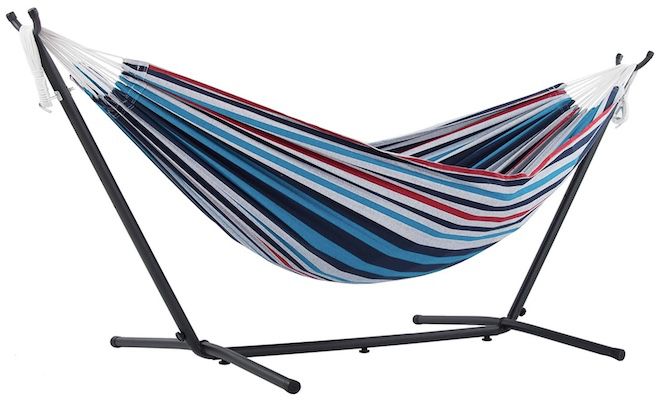 Vivere Doppel Hängematte mit Hän­ge­mat­ten­ge­stell für 63,20€ (statt 75€)