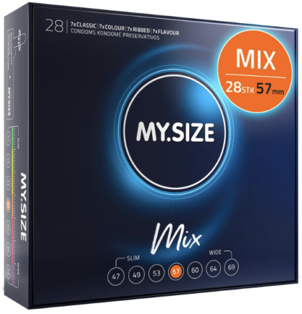 28x My.Size Mix Kondome Größe 4, 57 mm für 11,66€ (statt 24€)
