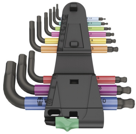 Wera Hex Plus Multicolour 2 Winkelschlüsselsatz, 9 tlg. für 21,79€ (statt 25€)