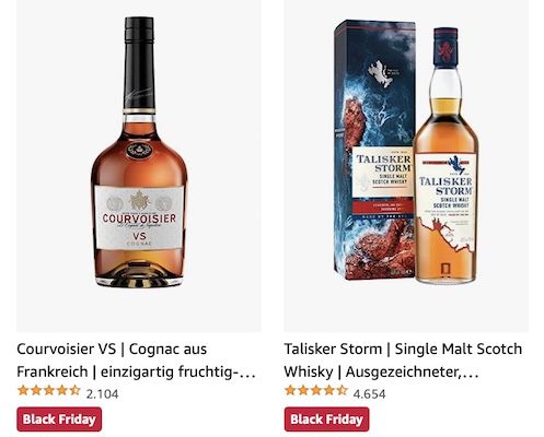 Amazon: Reduzierte Spirituosen wie z.B. Gin, Whisk(e)y, Rum, Vodka uvm.