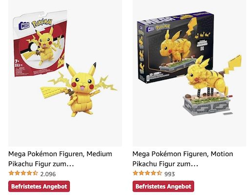 Mega Pokémon Bausets   z.B. Glurak mit 223 Teilen für 15,89€ (statt 25€)