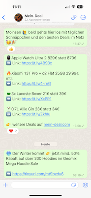 🔥💯 Mein Deal.com WhatsApp Channel für Preisfehler und schnelle Deals ➡️