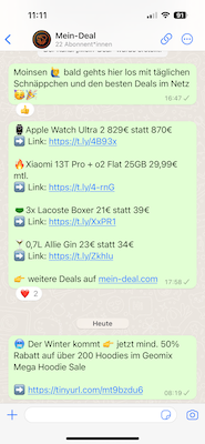 Info: Mein Deal.com WhatsApp Channel für Community Infos, Gewinnspiele & Preisfehler