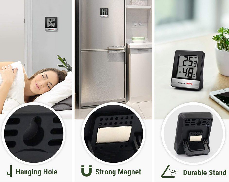 ThermoPro TP49 3 Hygrometer & Innenthermometer für 7€ (statt 12€)