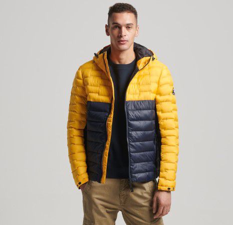 Superdry Radar Wattierte Herren Mix Steppjacke für 47,95€ (statt 60€)