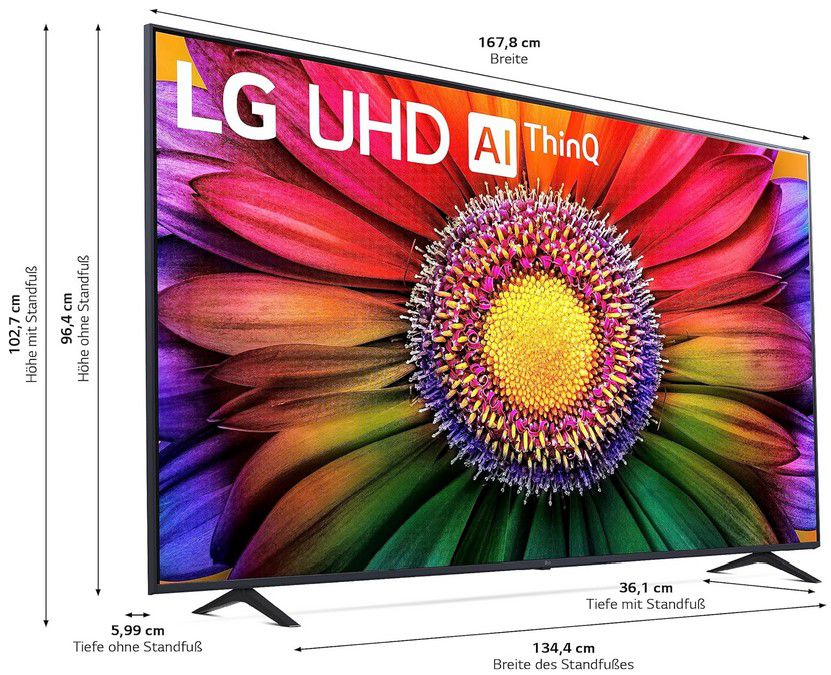 LG 75UR80006 75 Zoll UHD smart TV für 849€ (statt 1.037€)