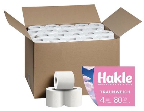 80er Pack Hakle Traumweich 4 lagiges Toilettenpapier für 35,99€ (statt 43€)
