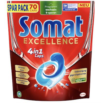 70er Pack Somat Excellence 4in1 Caps für 10,96€ (statt 16€)