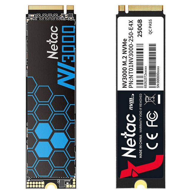 Netac NV 3000 SSD 250GB M.2 3100MB/s für 14,87€ (statt 20€)