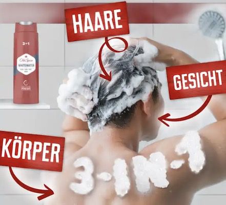 1 L Old Spice Whitewater 3 in 1 Duschgel & Shampoo ab 7,49€ (statt 10€)