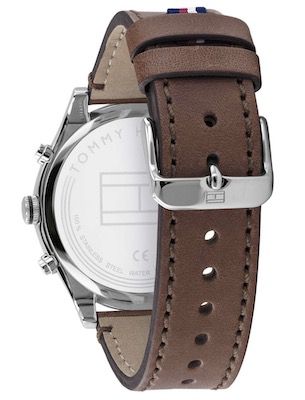 Tommy Hilfiger Ashton Herrenuhr mit braunem Lederarmband für 76,94€ (statt 125€)