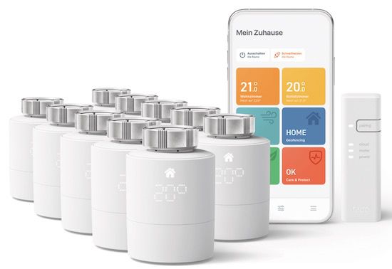 10x tado V3+ Heizkörper Thermostat + Bridge für 569,95€ (statt 648€)