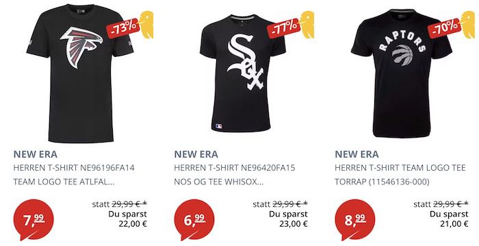 New Era Sale bei Picksport   z.B. T Shirts ab nur 6,99€