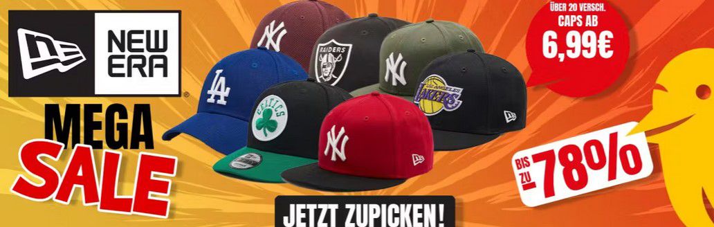 Picksport New Era Caps bis 78% Rabatt   z.B. New Era New York Yankees für 11,98€ (statt 23€)