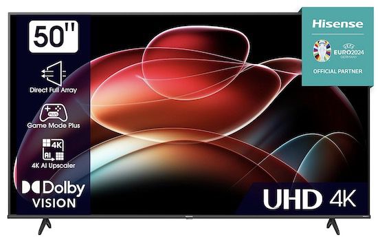 Hisense 50E6KT   50 Zoll UHD Fernseher für 329€ (statt 413€)