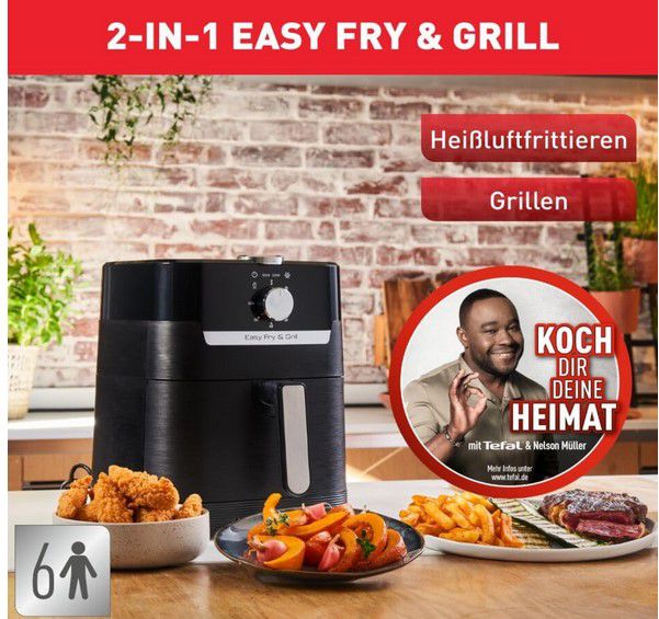 Tefal EY5018 Easy Fry & Grill Classic Heißluftfritteuse für 77€ (statt 92€)