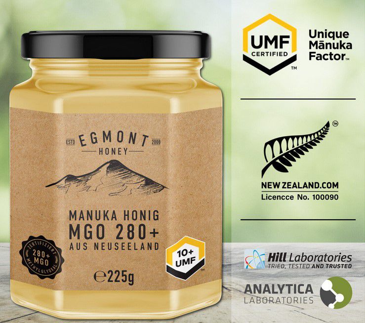 Egmont Manuka Honig MGO 280+ Neuseeland 225g für 24,99€ (statt 33€)