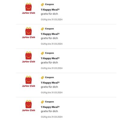 🍔 Gratis 5 McDonald’s Happy Meals
