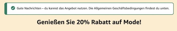 Amazon: 20% Rabatt auf Mode ab nur 15€