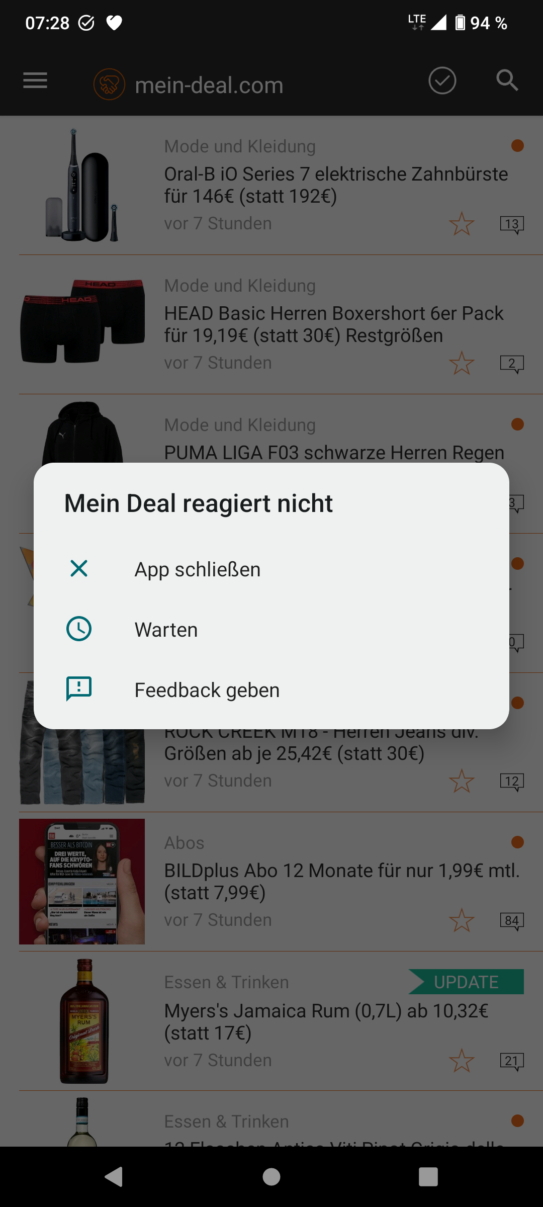 Android App User: App reagiert nicht oder bitte warten   Abhilfe!