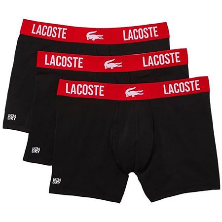 3er Pack Lacoste Boxershorts in Unifarben für 21,20€ (statt 34€)