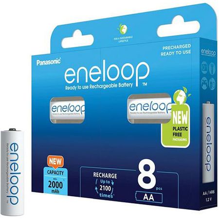 8er Pack Panasonic eneloop NiMH AA/Mignon Akkus 2.000 mAh ab 19,75€ (statt 28€)