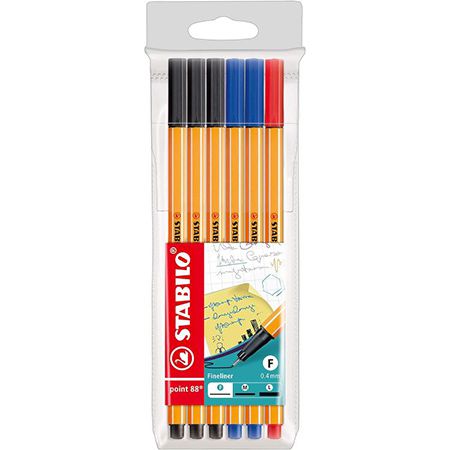 6er Pack Stabilo Fineliner point 88 mit 3 Farben für 2,85€ (statt 5,49€)