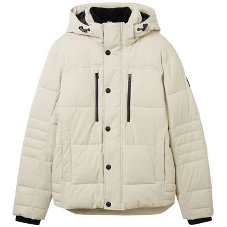 Tom Tailor Steppjacke mit abnehmbarer Kapuze in Beige für 91,19€ (statt 126€)