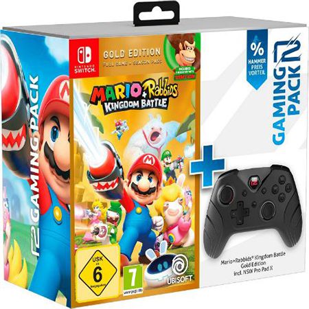 Mario+Rabbits Kingdom Battle + NSW Pro Pad X Controller ab 47,87€ (statt 60€)