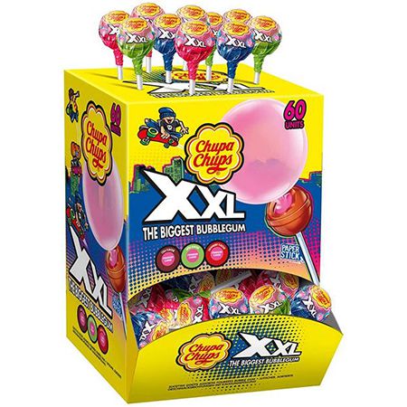 60er Pack Chupa Chups XXL Big Bubble Kaugummi Lutscher ab 18,99€