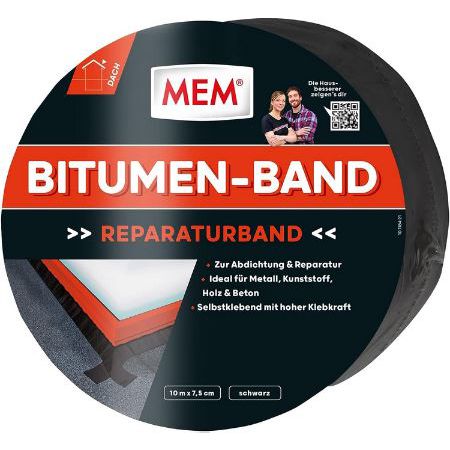 MEM Bitumen-Band, Selbstklebend 7,5 cm x 10 m für 10,89€ (statt 15€)