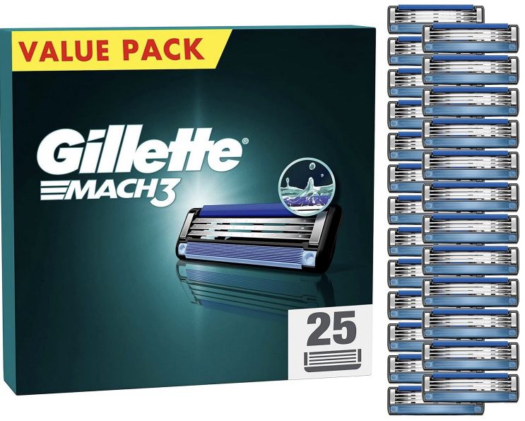 25 Gillette Mach3 Rasierklingen für 32,99€ (statt 45€)
