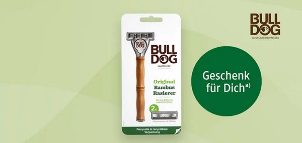 dm: Bulldog Rasierer gratis