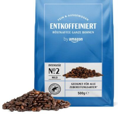 by Amazon 2x 500g Entkoffeinierte Kaffeebohnen ab 8,14€ (statt 12€)