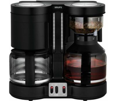 Krups KM8508 Doppel Automat für Kaffee und Tee   2x 10 Tassen für 94,99€ (statt 106€)